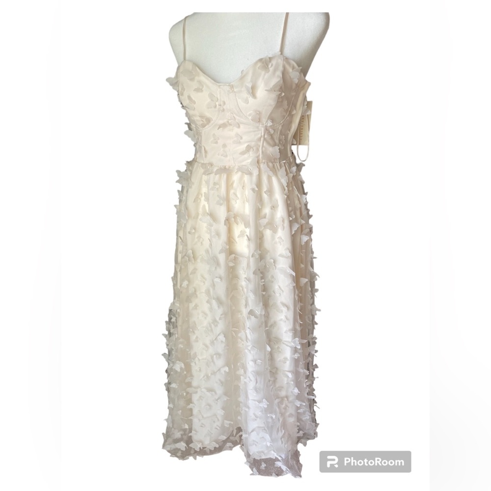 White 3D Butterfly Dress